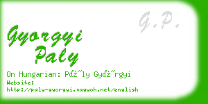 gyorgyi paly business card